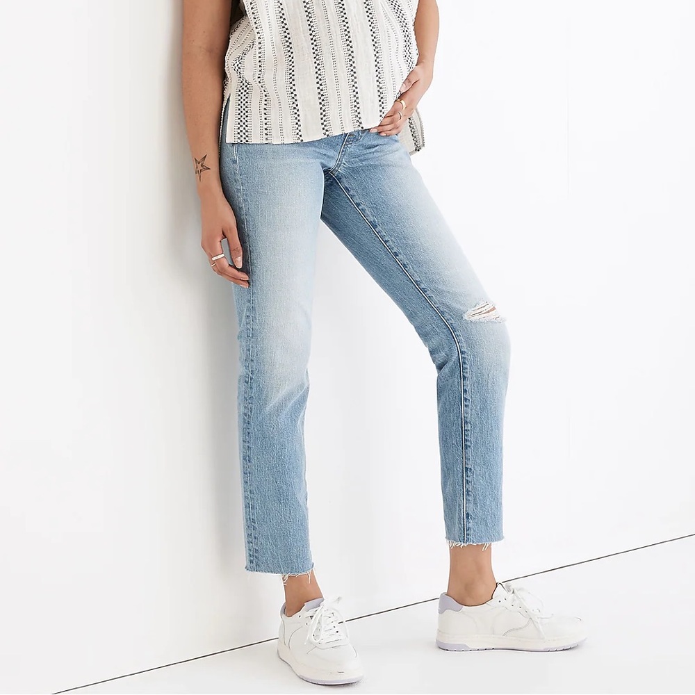 Madewell Maternity Over-the-Belly Perfect Vintage Jeans in Coney Wash